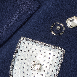 Fleecejacke Detail Steine